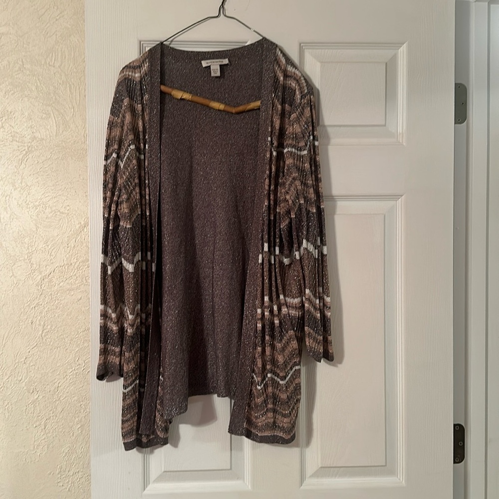 Boston proper cardigan metallic colors size xl worn 1 time